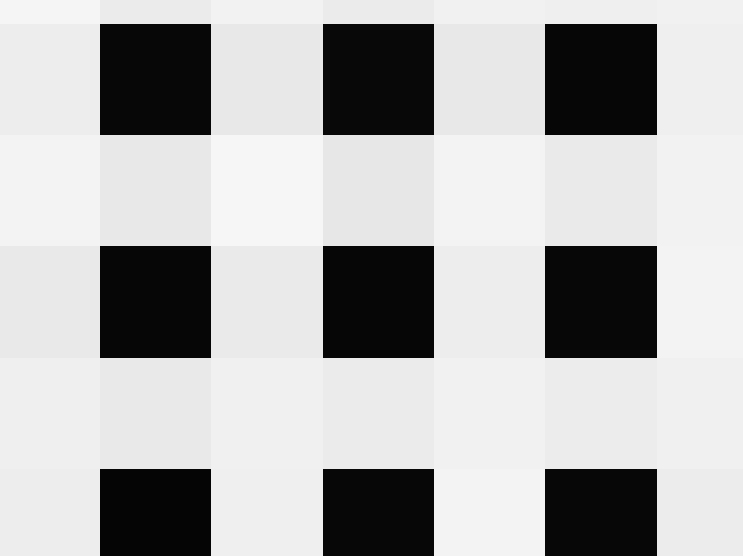 Figur 4: Debayer mönster där de svarta pixlarna representerar blå intensitet.