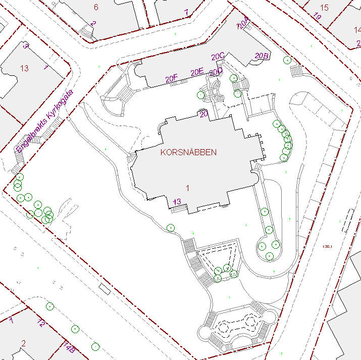 12 engelbrektskyrkan ORIENTERINGSPLANER Ritning av L I Wahlman, ur Arkitektur nr