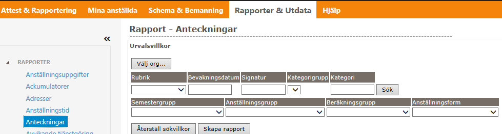 Adresser Här kan du se en sammanställning av dina medarbetares adresser och telefon nummer.