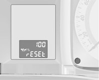 74 Instrument och reglage Nollställning av oljelivslängdssystemet Systemet ska nollställas när motoroljan byts så att det kan beräkna nästa oljebyte.