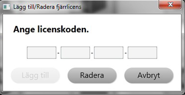 Lägga till eller radera din fjärrlicens Lägga till eller radera din fjärrlicens Fjärr-whiteboard är ett tillval.