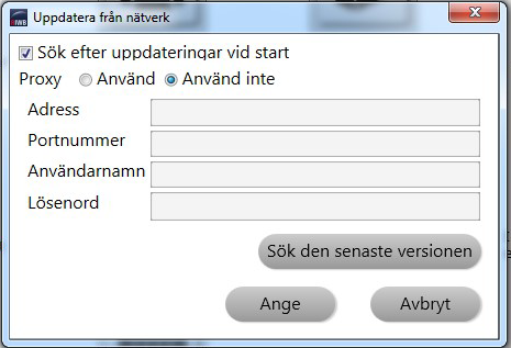 Uppdatera ditt system 3. Ändra inställningarna i det fönster som visas. 4. Tryck på [Ange].