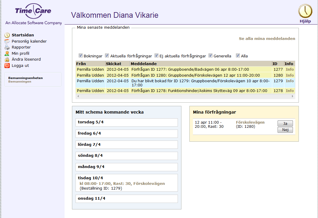 Nu när du är inloggad första gången blir du uppmanad att byta lösenord. Använd minst 8 tecken i ditt nya lösenord.