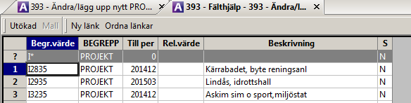 24 (112) Ändring av beskrivning/namn på ansvar: 5. Om en kod, t ex ett ansvar skall byta namn, kan det göras på olika sätt.