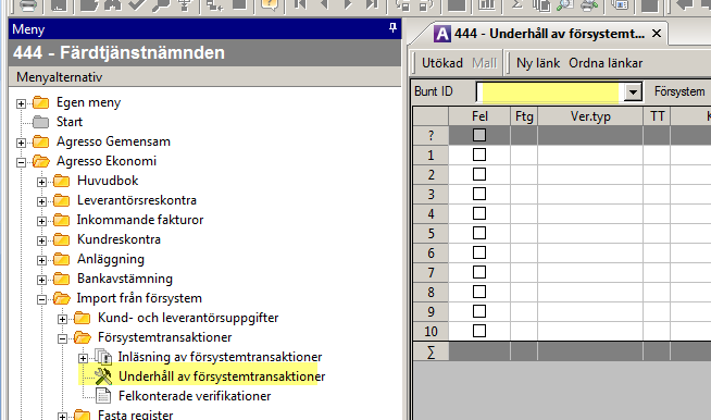 52 (112) Om man har en större fördelning som man vill ha som mall varje månad kan denna sparas ner på t ex H:, denna kan man spara till utan att gå in via Citrix-inloggning.