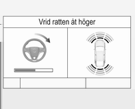 198 Körning och hantering Det maximalt tillåtna parallella avståndet mellan bilen och raden av parkerade bilar är 1,8 meter.