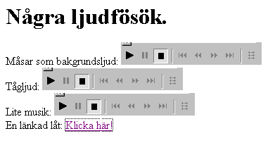 .midi eller.mid.wav.aif.mp3.ra,.ram,.rpm (Musical Instrument Digital Interface) Ett format för instrumentell musik som stöds av många webläsare utan att behöva plugin-program.