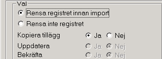 21(28) - Benämningar - PO-tillhörighet Organisationsnivå, markera och Välj fil. Välj katalog, där filerna finns Markera fil, en i taget och i nummerordning.