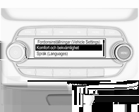 Instrument och reglage 107 På motsvarande undermenyer kan följande inställningar ändras: Fordonsinställningar (Vehicle Settings) Klimat och luftkvalitet Maxhastighet för autofläkt: Ändrar nivån på