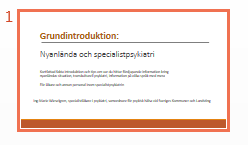 Powerpointpresentationen kan användas som en introduktion för fördjupande studier inom området genom att länkar och litteraturtips används som fortsatt läsning och kunskapsinhämtning.