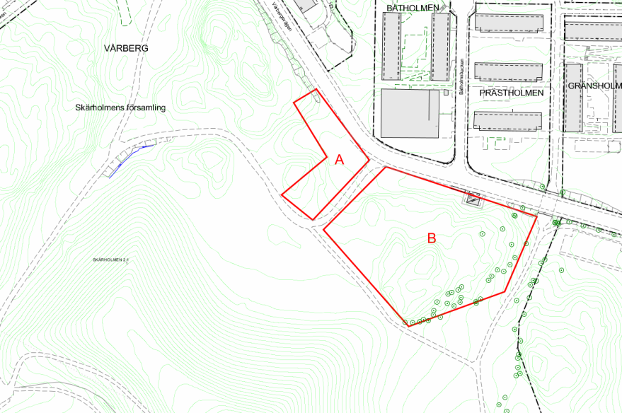 Sida 4 (11) detaljplan på Kalvholmen 1, strax söder om Skärholmens centrum där Stockholmshem AB ska bygga om befintlig kontorsbyggnad till hyresbostäder.