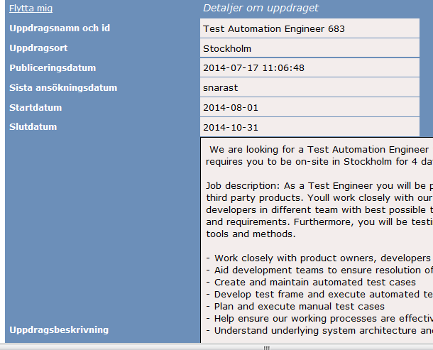 Därefter profilfakta. Observera att du inte kan uppdatera alla profilfält på denna sida.