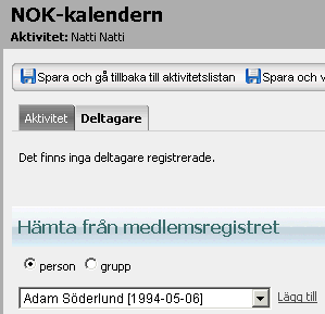 Välj fliken redigera och klicka på fliken som heter Aktiviteter. Klicka på knappen Skapa ny. Fälten markerade med en röd * är obligatoriska.