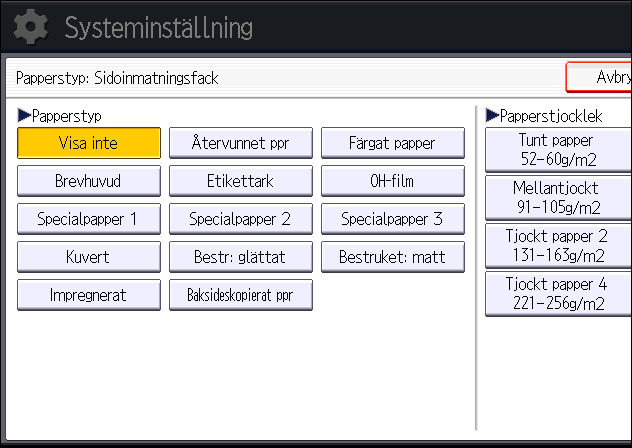 9. Fylla på papper och toner 8. Tryck på [OK]. 9. Stäng skärmen för Initialinställningar När du använder standardkontrollpanelen Tryck på tangenten [Användarverktyg/Räknare].