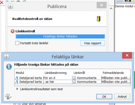 Manual Introduktionskurs SiteVision sidan 17 Välj avbryt för att komma tillbaka