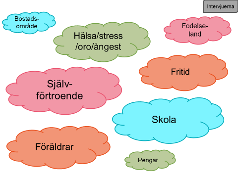5 Intervjuerna Vad påverkar mest? I slutet av varje intervju frågade vi eleverna hur mycket eller hur lite de trodde att varje bubbla påverkar ungdomars framtid.