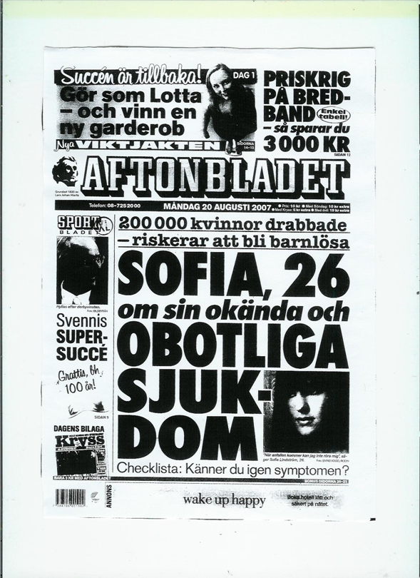 Exempel 2 1977 1987 1997 2007 Under det första året hade man i mars en text där det står: Sveriges största oppositionstidning.