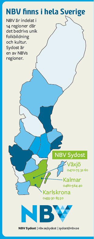 Kalendarium 2016 NBV Sydost Folknykterhetens vecka (2-8 maj uppmärksammas på flera orter) Aktiviteter och arrangemang i samband med att vi firar Folknykterhetens vecka på flera platser i vårt område.