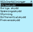 1MRS756795 C Avsnitt 4 Hur HMI används A070859 V3 SV Figur 26: Exempel på undermenyer i inställningsmenyn (Settings) Vissa parametrar kan vara dolda eftersom funktionen är avstängd eller om