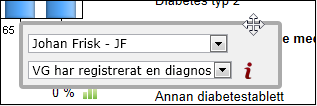 Flytta ut användarlistan från inställningsfliken Vill du snabbt kunna ändra vilken användares patientpopulation så är denna inställning ett bra hjälpmedel.