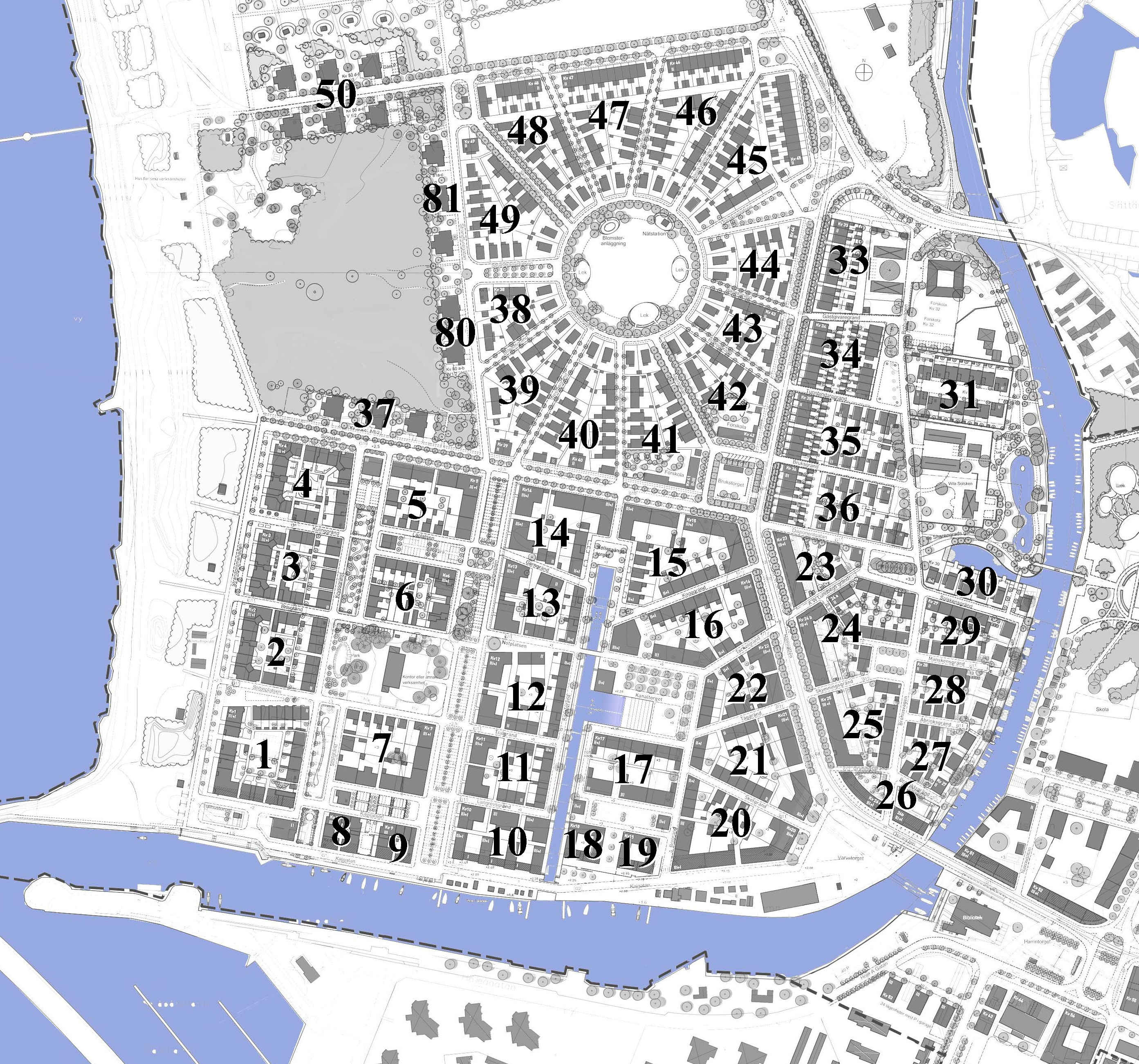 Kvarter 52 beräknas kunna rymma mellan 40 och 60 beroende på val av lägenhetsstorlekar och hustyper. Lomma kommun äger marken.