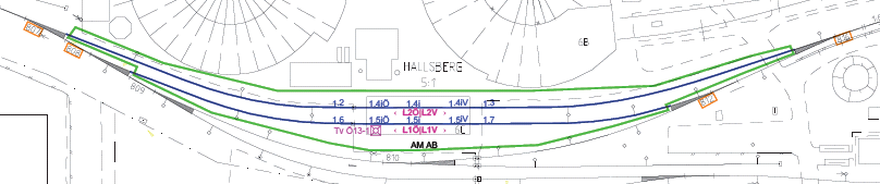 2.3. Lokverkstad 2.3.1. Beskrivning av infrastrukturen Spår i anslutning till lokverkstaden. Anläggningen gränsar mot Trafikverkets växlar 1807, 1808, 1806 och 1812. Anläggningen är elektrifierad.