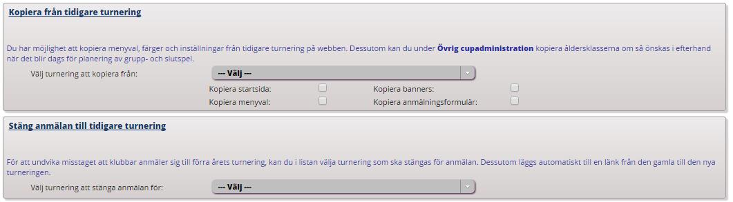 php Välj vilken typ av arrangemang du vill arbeta med: Fyll i namn, speldatum, emailadress, mm Om du sedan tidigare haft igång ett arrangemang kan du