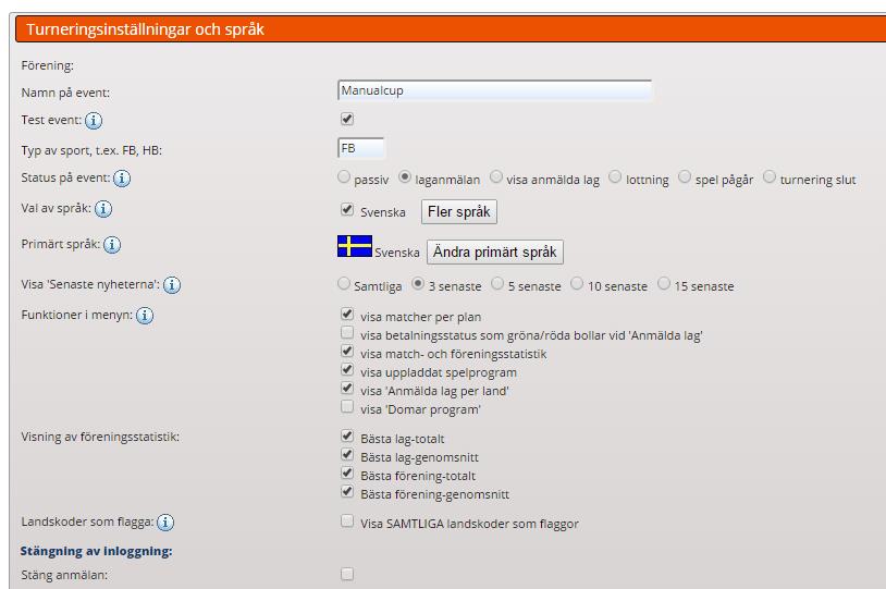 visas på hemsidan och lite olika alternativ kring statistik.