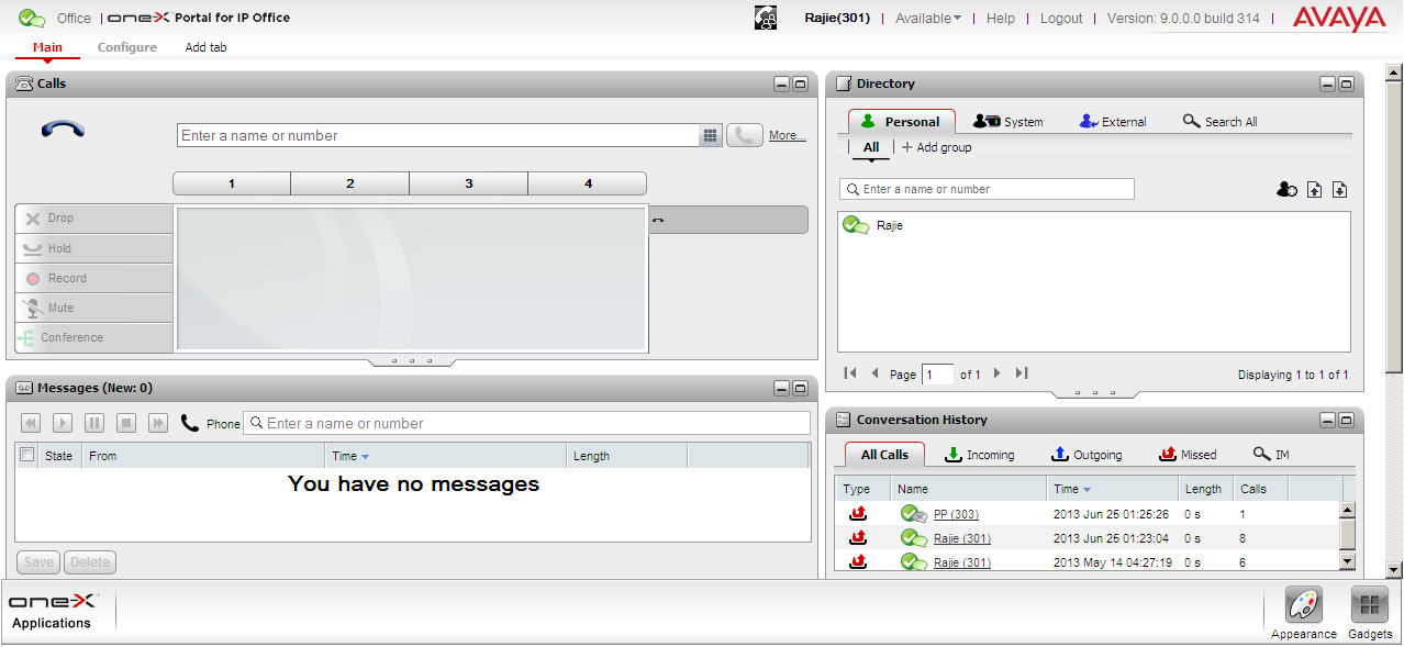 one-x Portal for IP Office: 1.