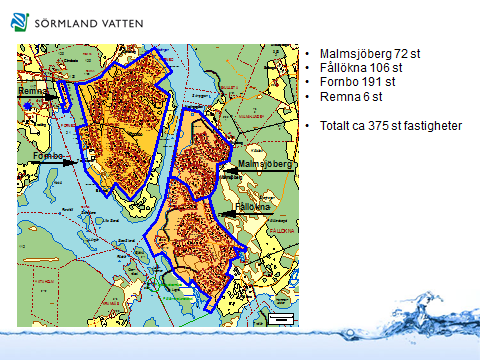 Sörmland Vattens organisation har under denna period inte haft resurser att prioritera detta område enligt den tänkta tidsplanen, men det innebär inte att vi inte arbetat med frågan.