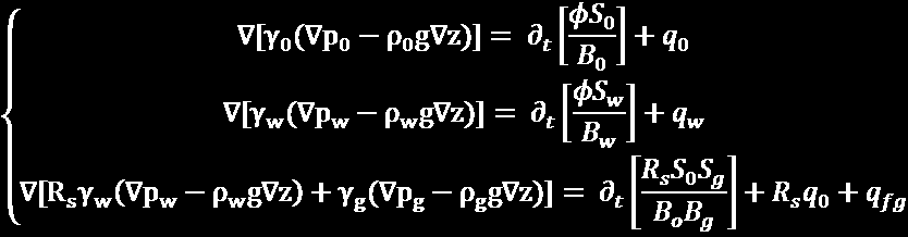 Flödesrelationer Kombineras Darcys lag med gravitationskraften, kontinuitetsekvationen och