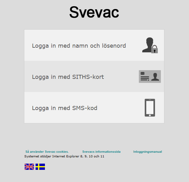 SVEVAC Informationssystem för vaccinationer med ordinationsmodul Webbadress: https://svevac.inera.