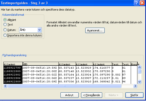 Skapa XY data från Excel-fil som innehåller koordinater Bästa sättet att skapa XY data från en Excel-fil är att göra det i ArcCatalog.