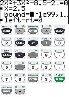 2 2 7. Lös ekvationen 2x 3x 8, 5 22, 75 Här ger solve ekvationens alla lösningar, dvs. x=2,5 och x= - 2,5.