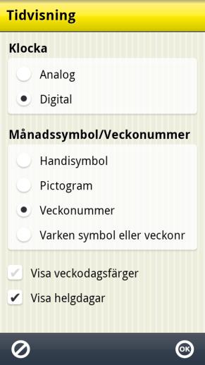 Se kapitel 10. Klockvy. Sök aktivitet. Se kapitel 11. Sök aktivitet. Basaktiviteter Se kapitel 3.7 Basaktiviteter. Bastimers Se kapitel 3.9 Bastimers. Larmljud Se kapitel 13.17 Larmljud. i 13.