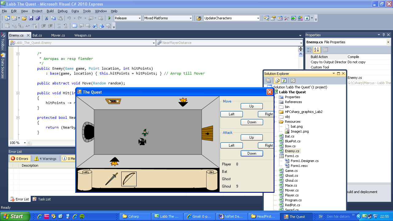 Vi fokuserar klasser och objektprogrammering i Windows,