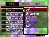 3. Använd [8] och [2] till att välja önskad menypost och tryck sedan på [6]. 4. Använd [8] och [2] till att ändra inställningen. 5. Kontrollera inställningen och tryck sedan på [SET].