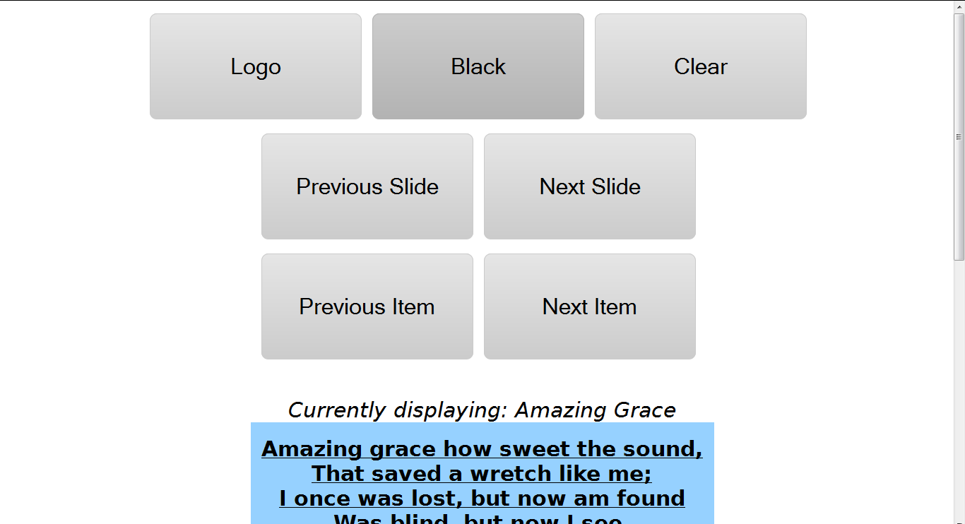 2.6.2. Använda fjärrstyrning När du besöker webbsidan kommer du (efter att du har loggat in) att se knappar för att tona till en logga, till svart och temabakgrunden, knappar för att ändra textdel