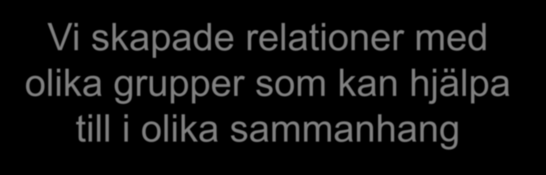 olika grupper som