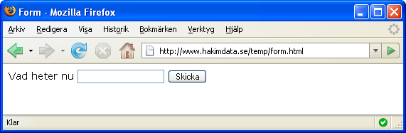 Funktionen date() Funktionen date() visar aktuell datum och tid $today = date("y-m-d"); echo $today; Tips: http://php.net/manual/en/function.date.php 35 Skicka variabler via ett formulär <form method="post" action="hej.