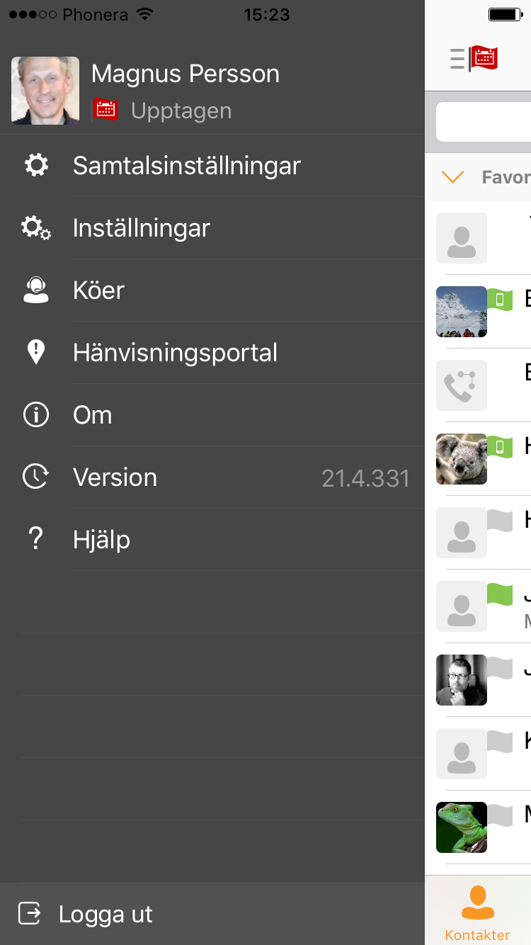 24 Phonera Växel Mobilapp ios 9.