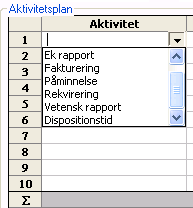 Påminnelser Avtalsreskontran kan generera påminnelser för olika valbara aktiviteter som finns på flik 6, Aktiviteter.