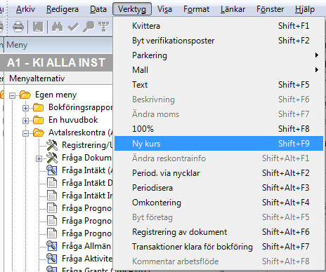 För att avräkningen mot avtalsreskontran ska bli korrekt ska alltid intäktsregistreringen ske i den valuta som bidraget/uppdraget inkommit till bankgirot/plusgirot.