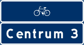 Lokaliseringsmärken för väg-visning av gång- och cykeltrafik Lokaliseringsmärken visar vägen till en ort, plats, inrättning, anläggning eller liknande.