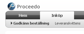 Fliken Godkänna beställning hittar man även under fliken Inköp.