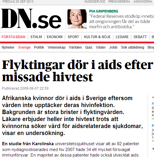 åtgärder Hiv-infektion Antal människor som lever med hiv år 2013