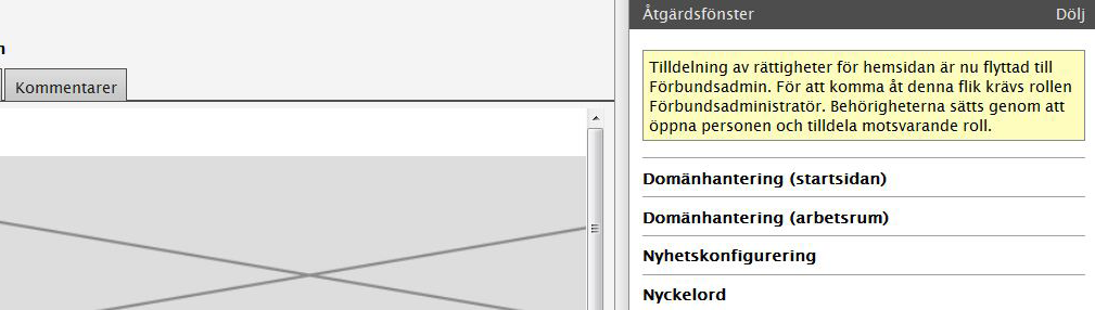 Skapa nyckelord - Förbund Lägg till utvalda nyckelord som går att koppla till informatonssidor på sajten. Dessa kommer att visas under innehållet på respektive sida och i nyhetslistorna.