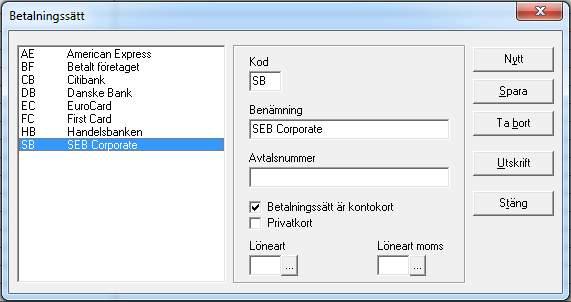 FLEX Reseräkning Användarmeddelande (maj 2014) 8 SEB Ny kontokortskoppling FLEX Reseräkning kan fr.o.m. version 14.2a användas tillsammans med SEB Corporate kontokort.