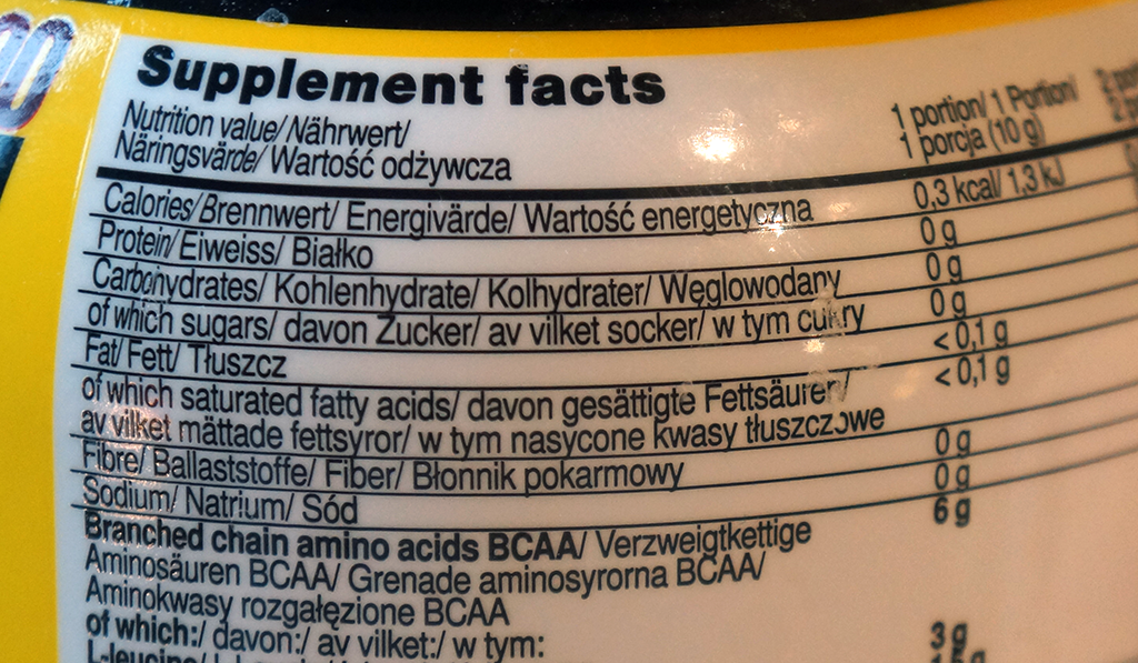 Aminosyror = 0 g protein? Peter frågade mig varför det stod på hans BCAA att den innehöll 0 g protein.