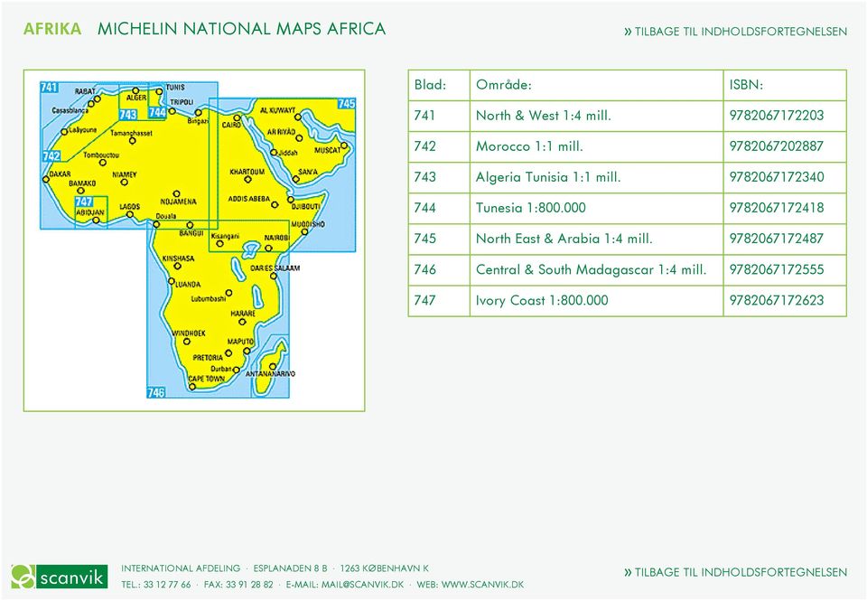 9782067172340 744 Tunesia 1:800.000 9782067172418 745 North East & Arabia 1:4 mill.